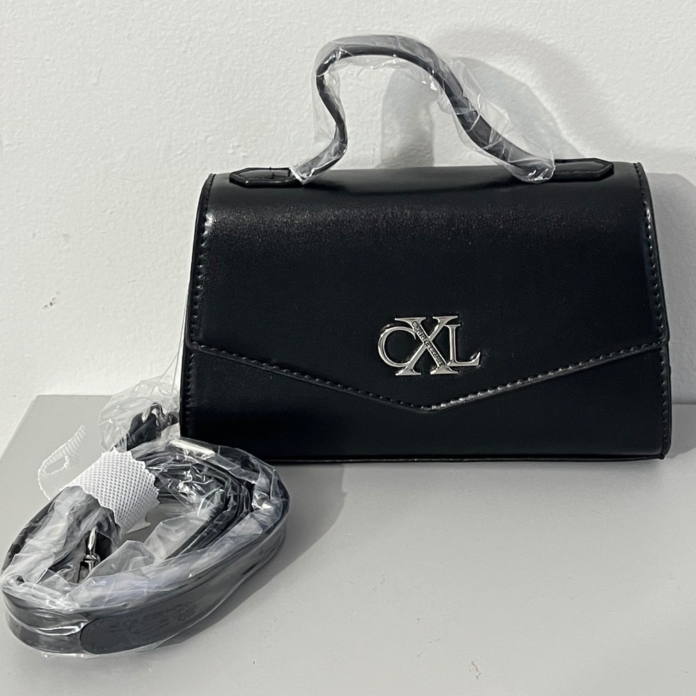 CXL Christian Lacroix Crossbody Bag Women's Small Black Laine‎ Matte Patent